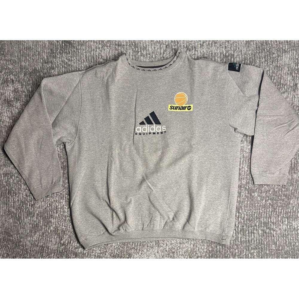 Vintage Adidas Equipment Basketball Crewneck XL Sunair Euro Team Sweatshirt